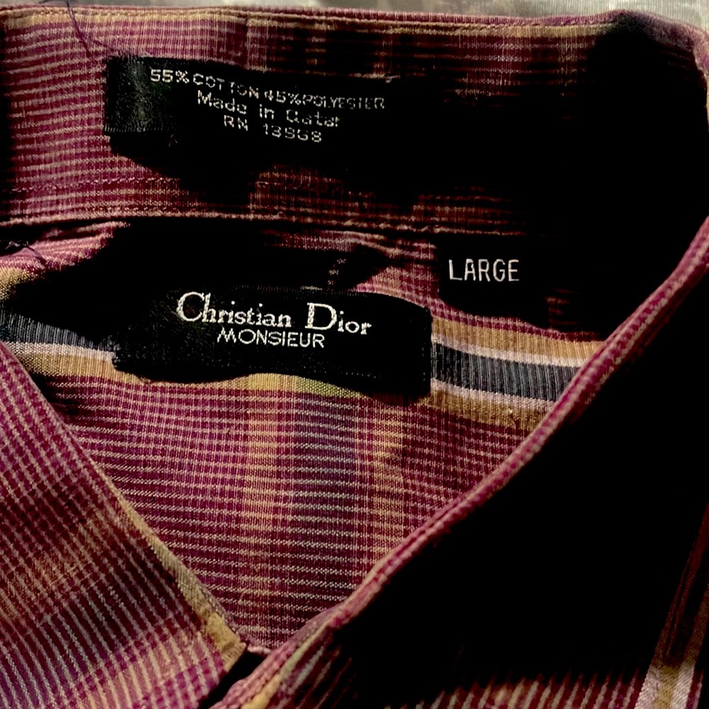Christian Dior button down short sleeve shirt